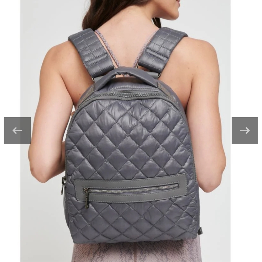 Sol and Selene Grey nylon backpack